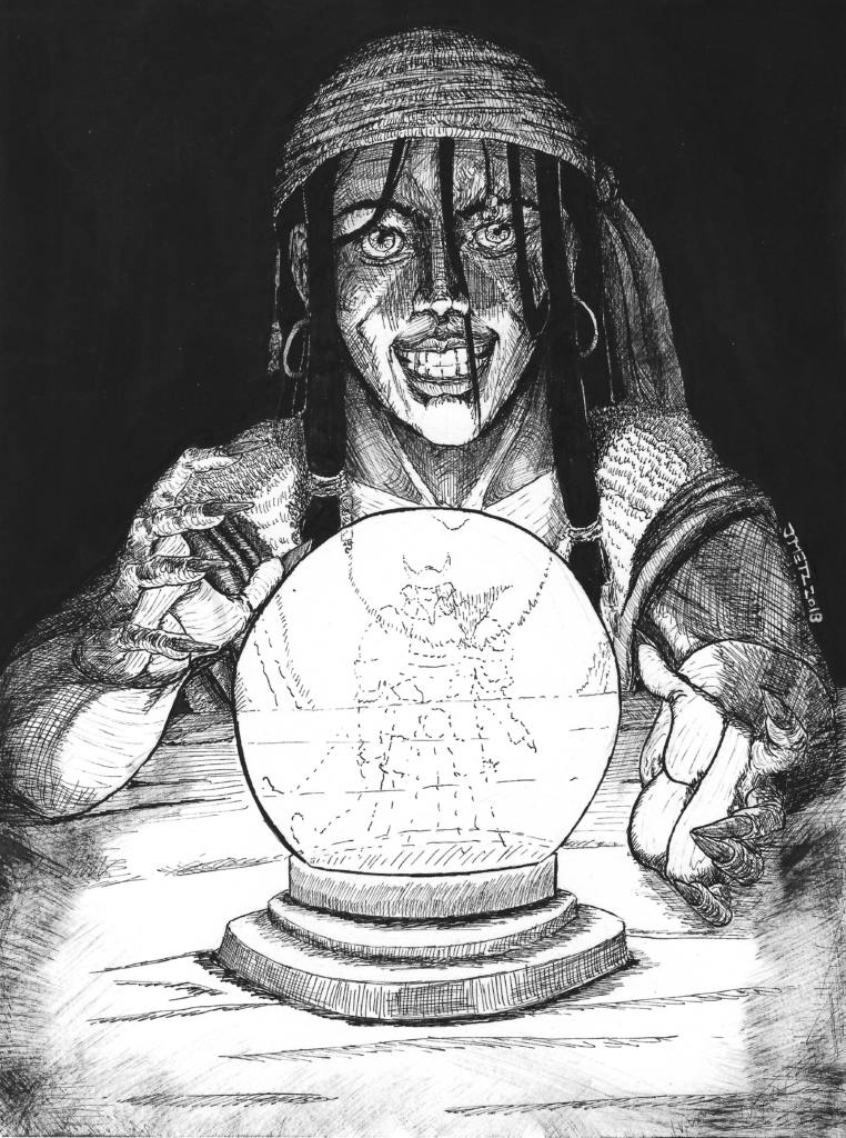 fortune teller with crystal ball